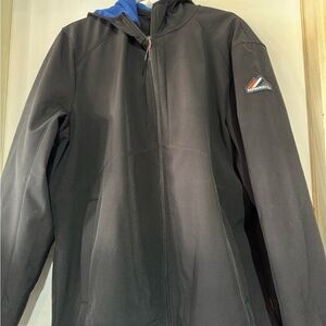 Hawke & Co Men's Black Soft Shell Hooded Performance Jacket Size Xxl